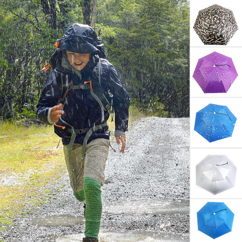 Adjustable Chin Strap Umbrella Hat