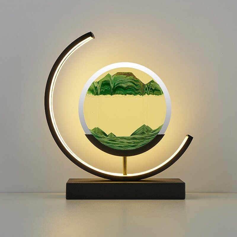 ZenGlow LED Table Lamp | Artistic Sand Motion Light
