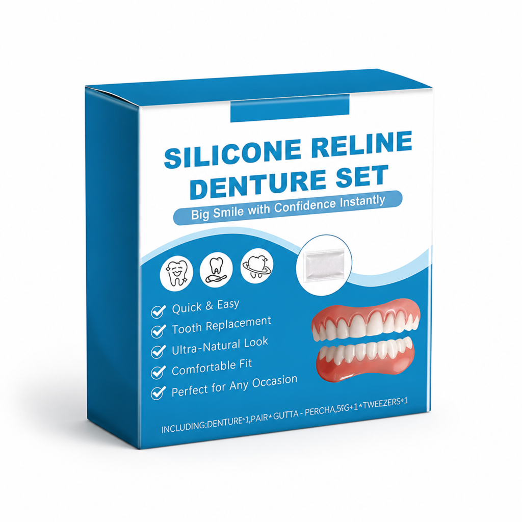 Instant Adjustable Silicone Denture Set (Upper & Lower)