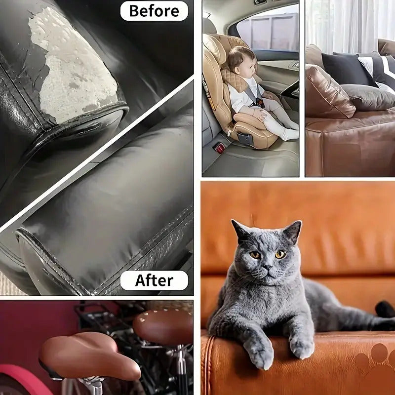 Stick-On Leather Repair Patch - Durable Self-Adhesive Cover for Upholstery