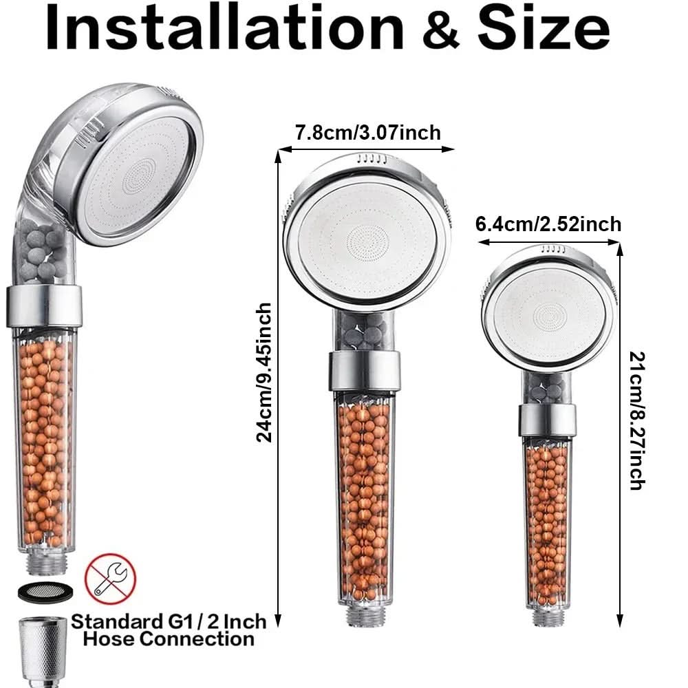 High Pressure Shower Head with Filter Beads