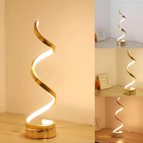 Spiral LED Desk Light with Dimmer Adjustment – Modern Design 19W