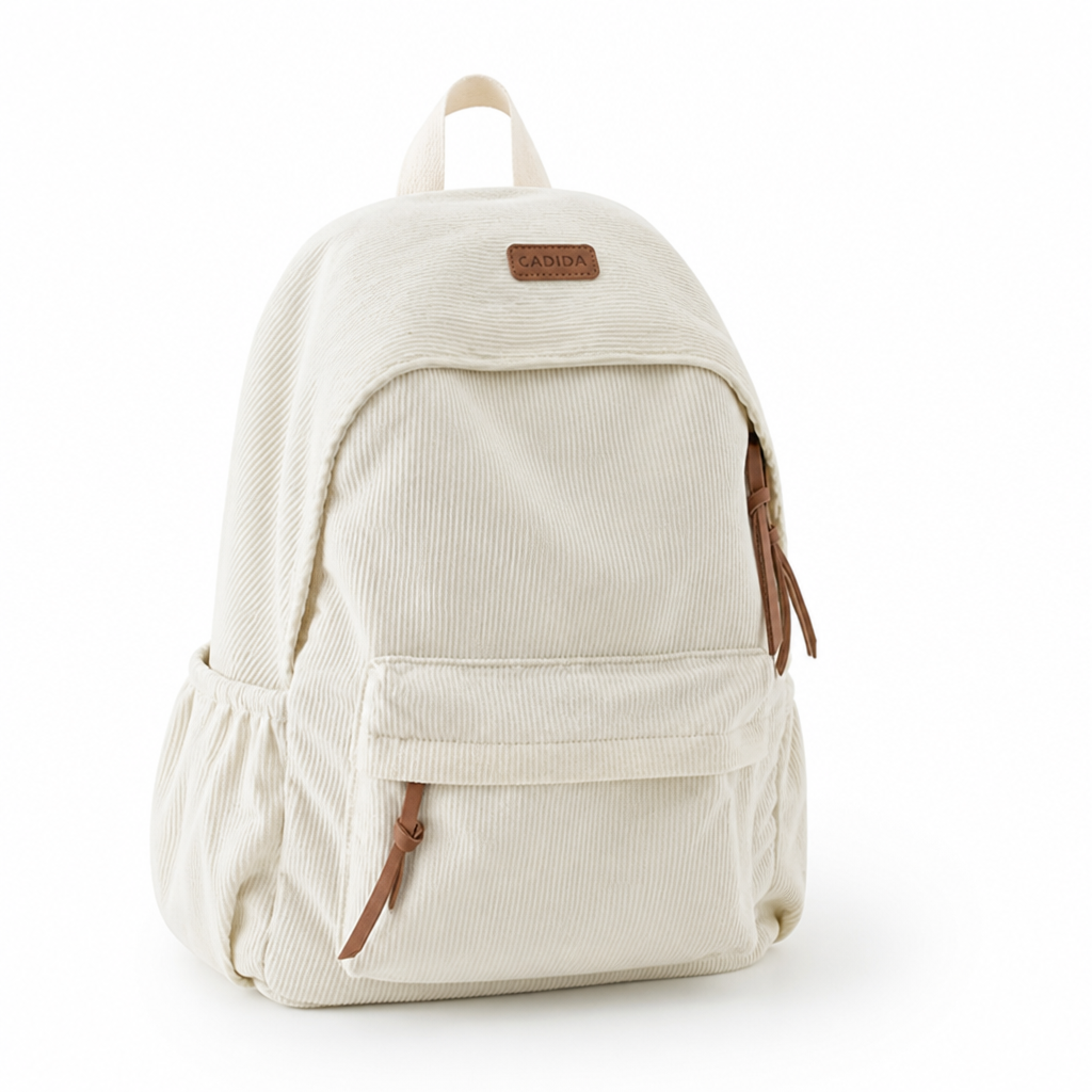Large-Capacity Corduroy Minimalist Backpack