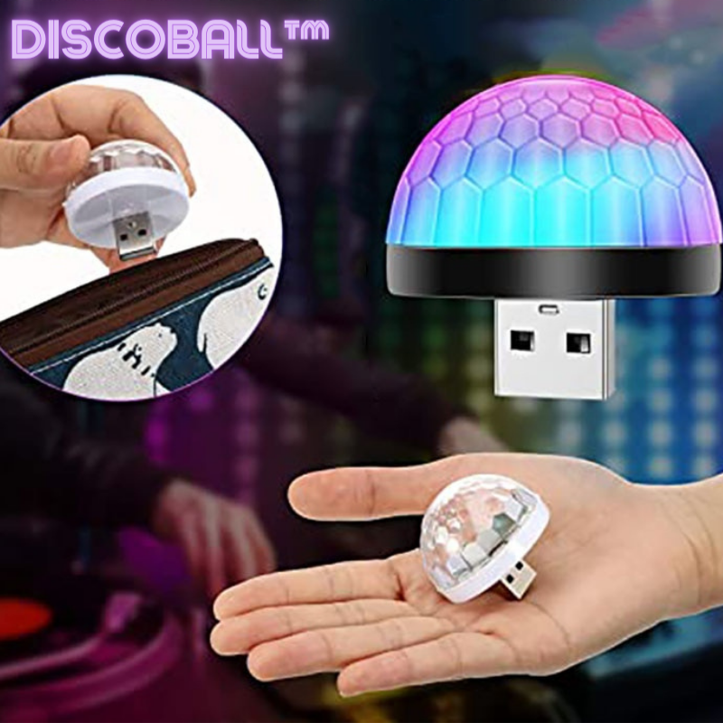 Mini Disco Ball with Music Sensor and USB Connection