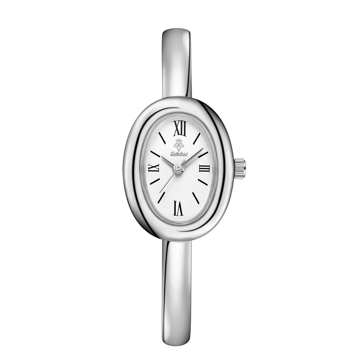 Women's Bracelet Watch in Oval Shape - Stylish Gold Finish