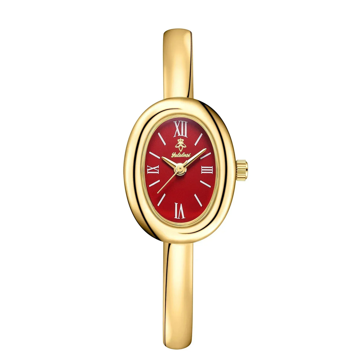 Women's Bracelet Watch in Oval Shape - Stylish Gold Finish