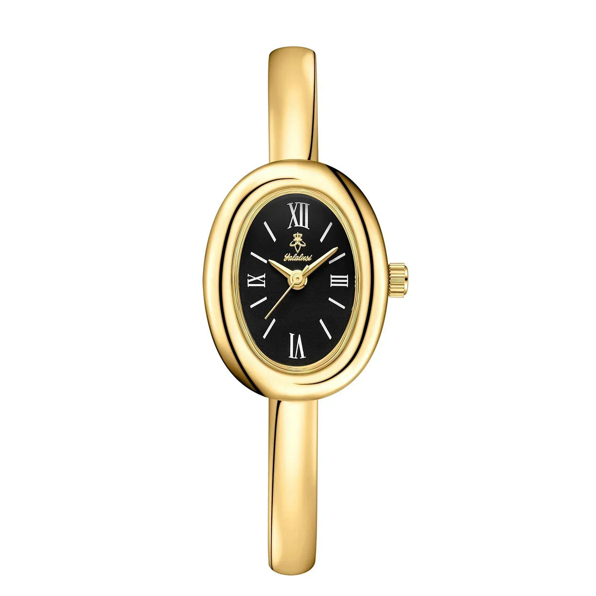 Women's Bracelet Watch in Oval Shape - Stylish Gold Finish