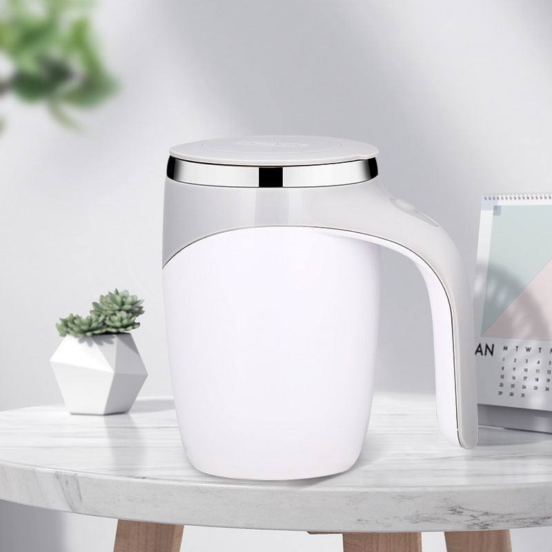 380ml Self-Stirring Travel Mug with USB Mixer – Automatic Coffee & Protein Shaker