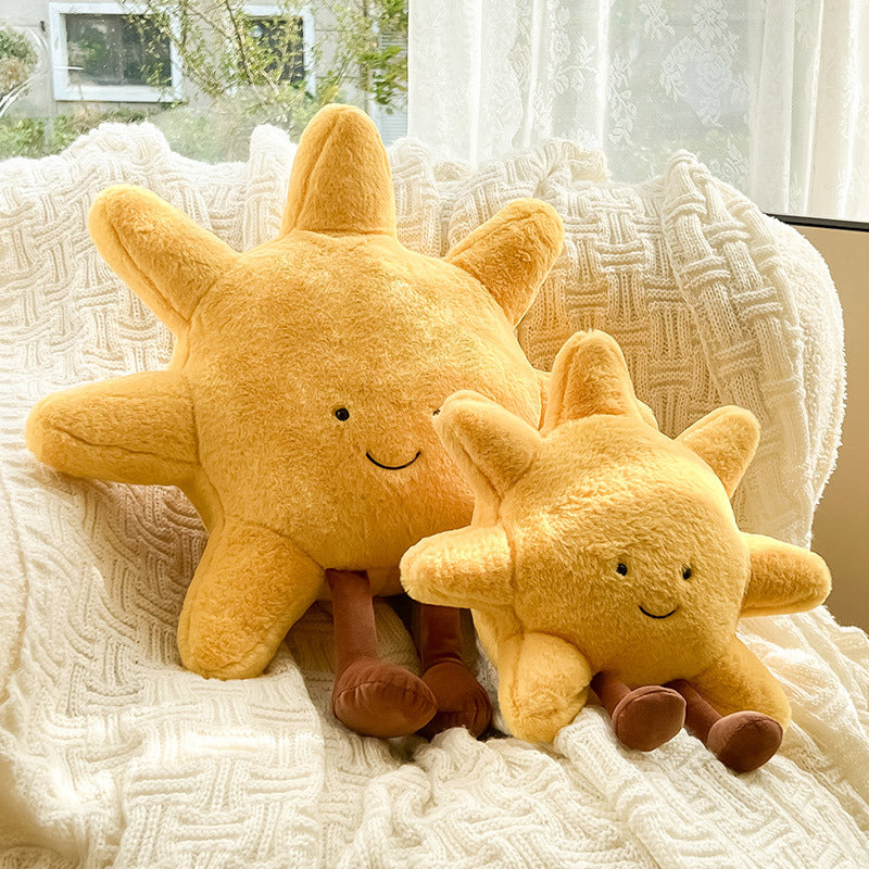 Soft Plush Cushion with Sun and Moon Design for Nursery and Bedroom