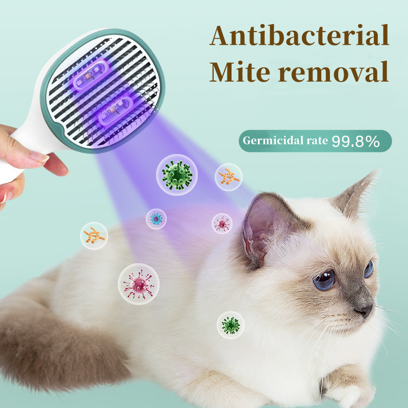 UV Light Pet Grooming Brush – Safe Parasite Defense