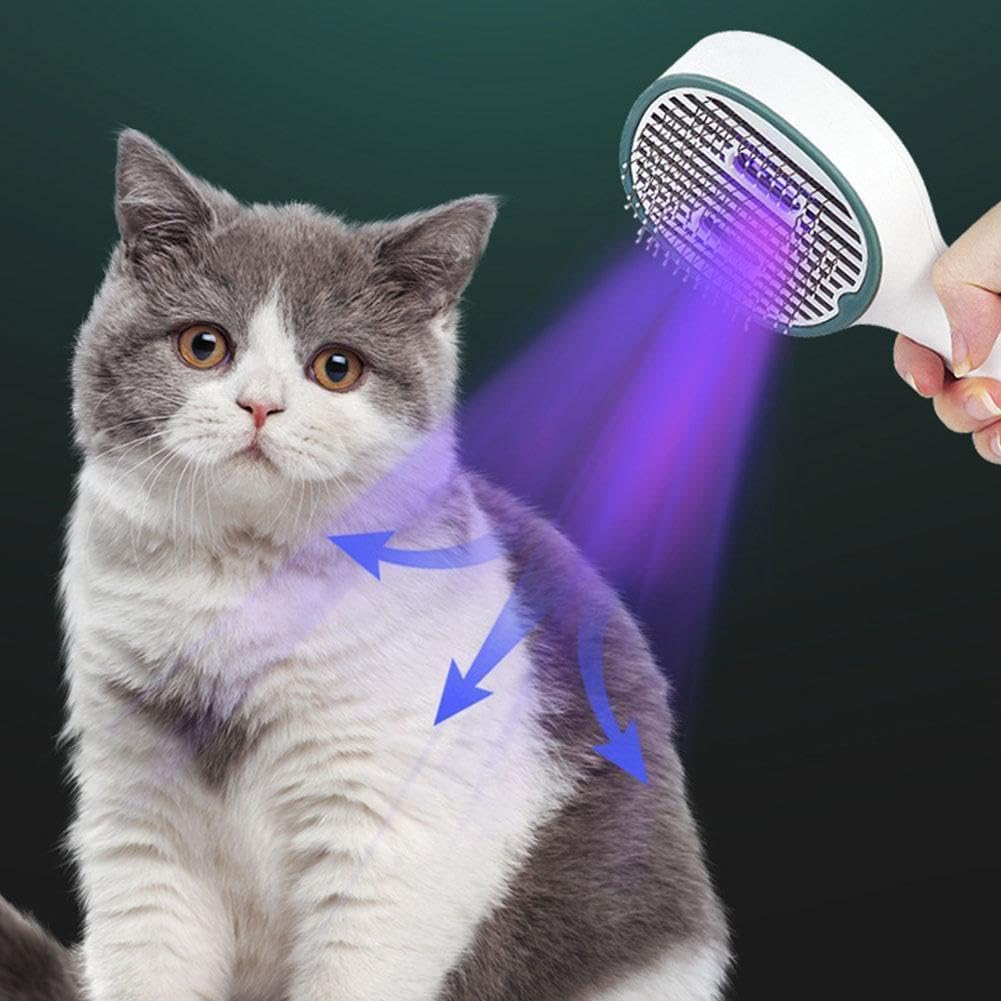 UV Light Pet Grooming Brush – Safe Parasite Defense