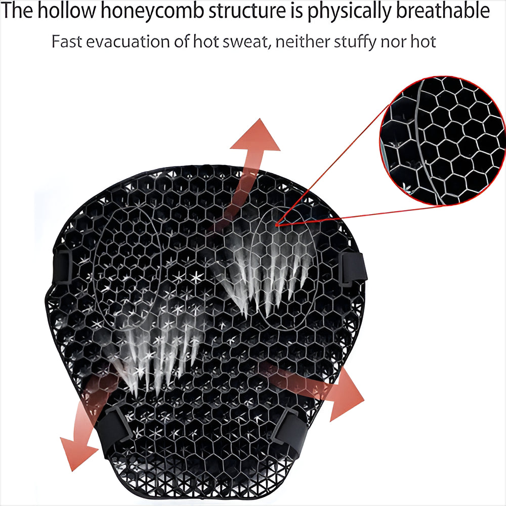 Cooling Saddle Pad for Motorcycles – Gel Seat Cushion for Pressure Relief