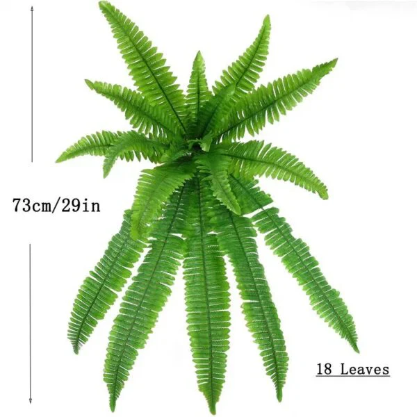Realistic Artificial Boston Fern - UV Resistant Plant Decor