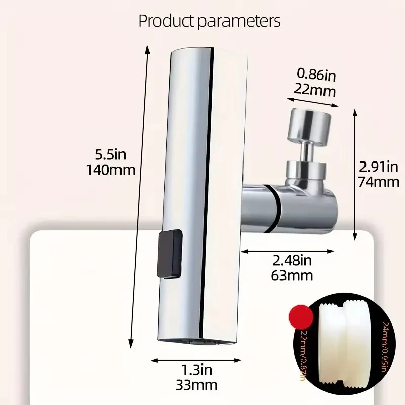 Water-Resistant Faucet Connector for Kitchen and Bathroom Sinks