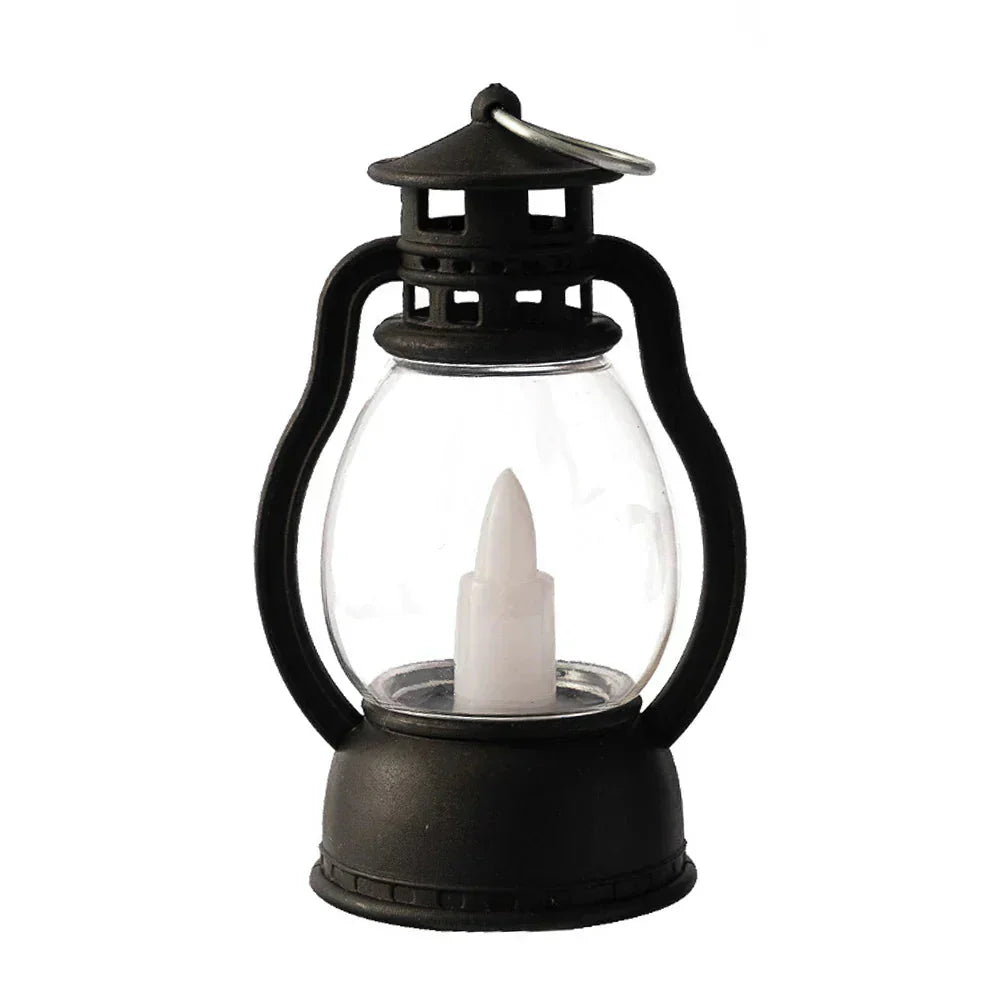 Vintage-Style Solar Lantern Featuring Flickering LED Illumination