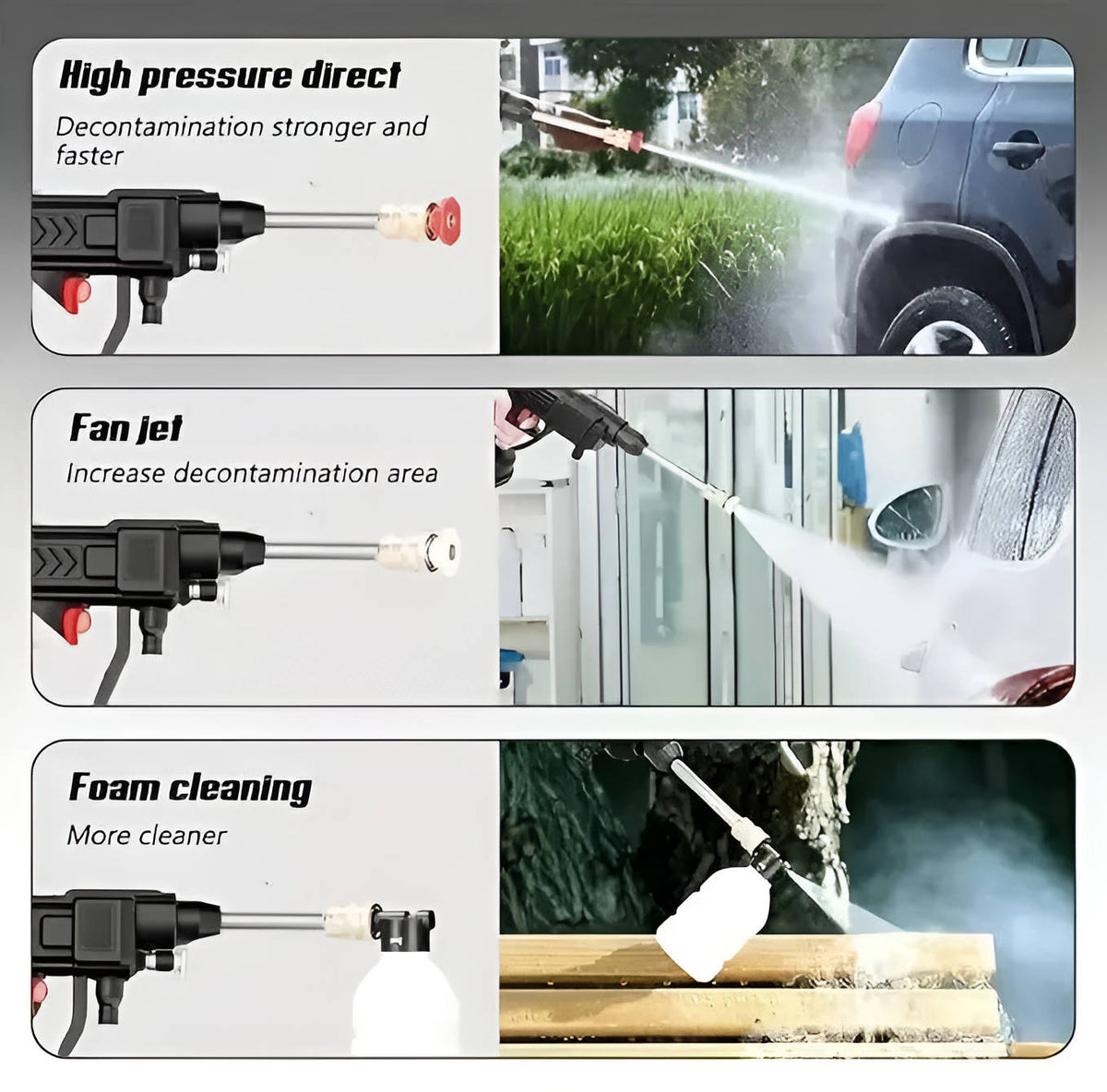 Portable Pressure Washer with Two Spray Modes and Soap Container, Copper Nozzle