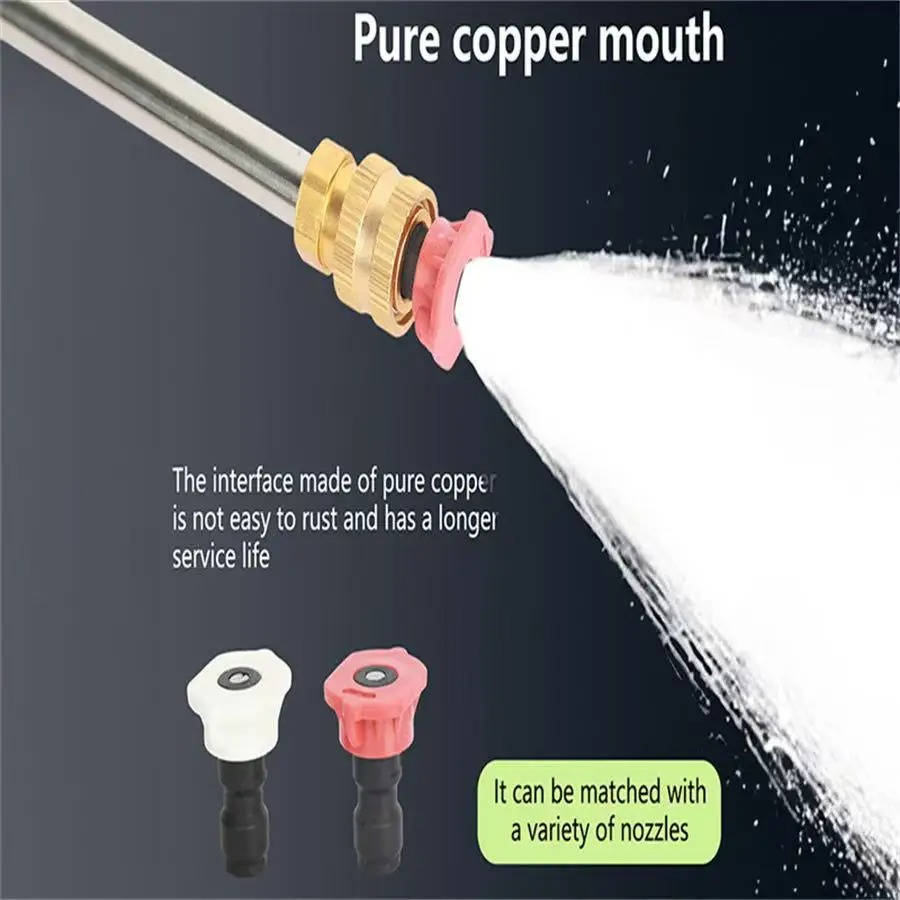 Portable Pressure Washer with Two Spray Modes and Soap Container, Copper Nozzle