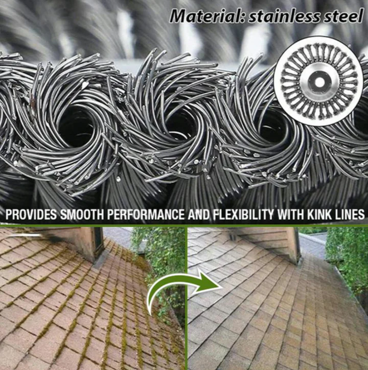 Weed Brush Trimmer Head in Carbon Steel – Twisted Wire Tool for Patios, Driveways & Paving Joints
