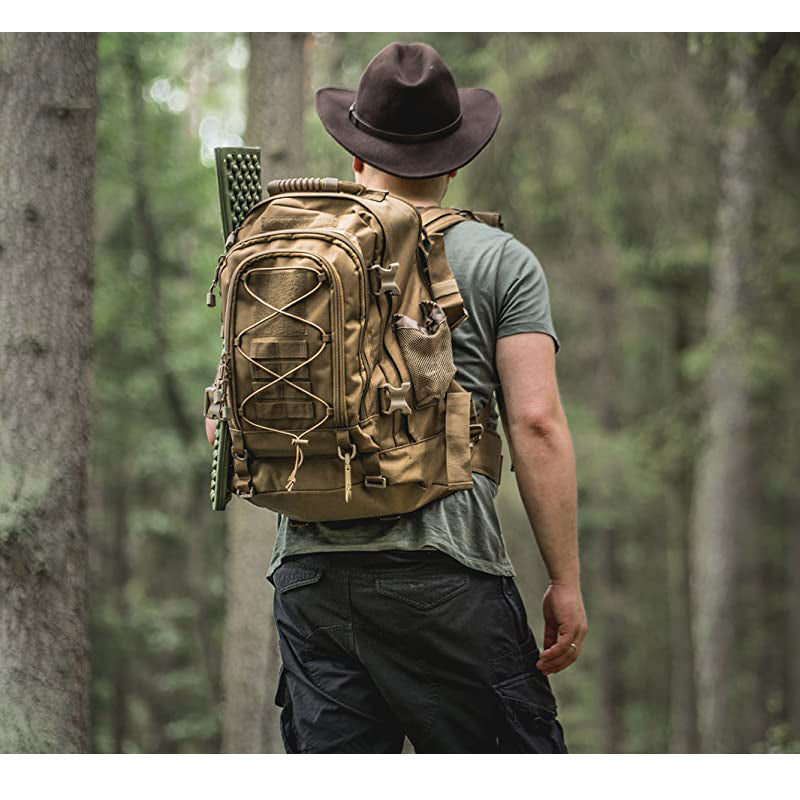 Expandable Waterproof Rucksack for Hiking, Camping, Travel - 60L Tactical Backpack