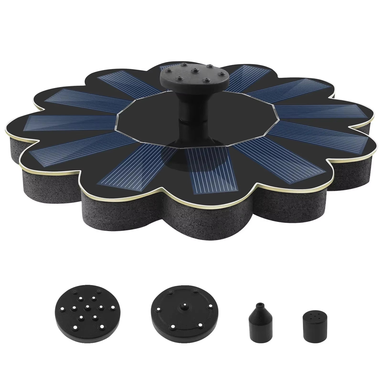 Floating Solar Water Fountain – Wireless with 5 Nozzles, 95 cm Tall