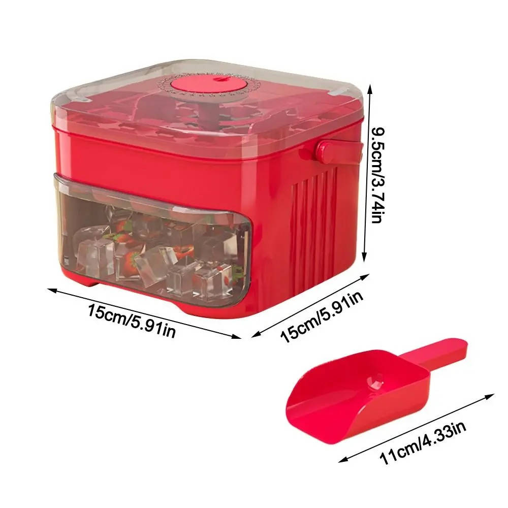 Double Layer Ice Tray for Freezer - 50 Cube Maker with Press Lid