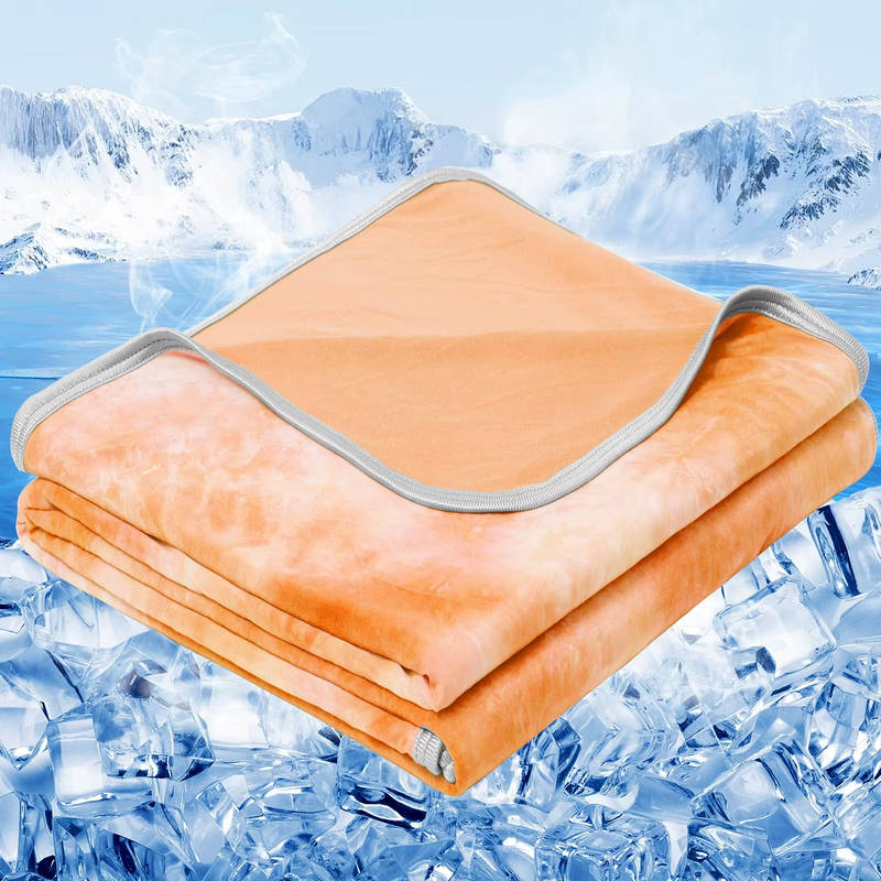 Lightweight Summer Comforter with Cooling Nylon Side and Soft Fabric Back