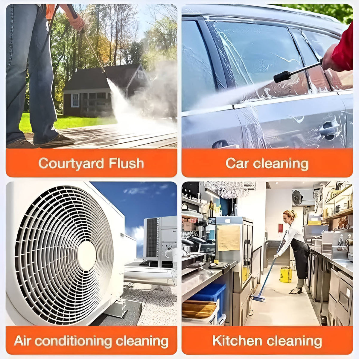 Portable Pressure Washer with Two Spray Modes and Soap Container, Copper Nozzle