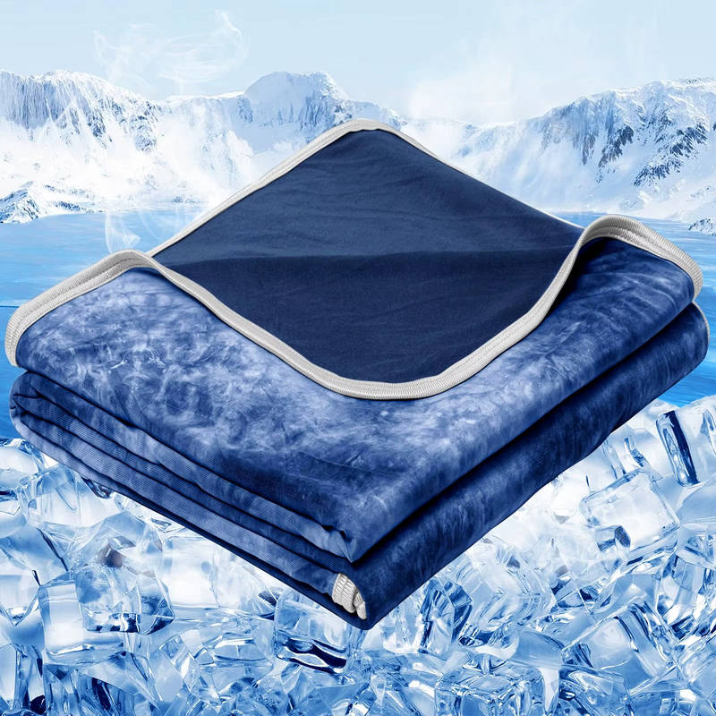 Lightweight Summer Comforter with Cooling Nylon Side and Soft Fabric Back