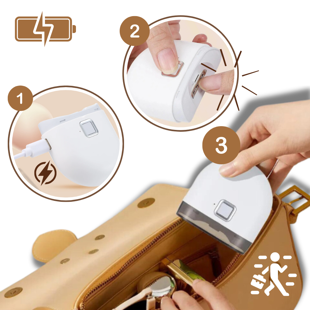 Nail Grinder with Automatic Trimming and Integrated Light, Dual Speed