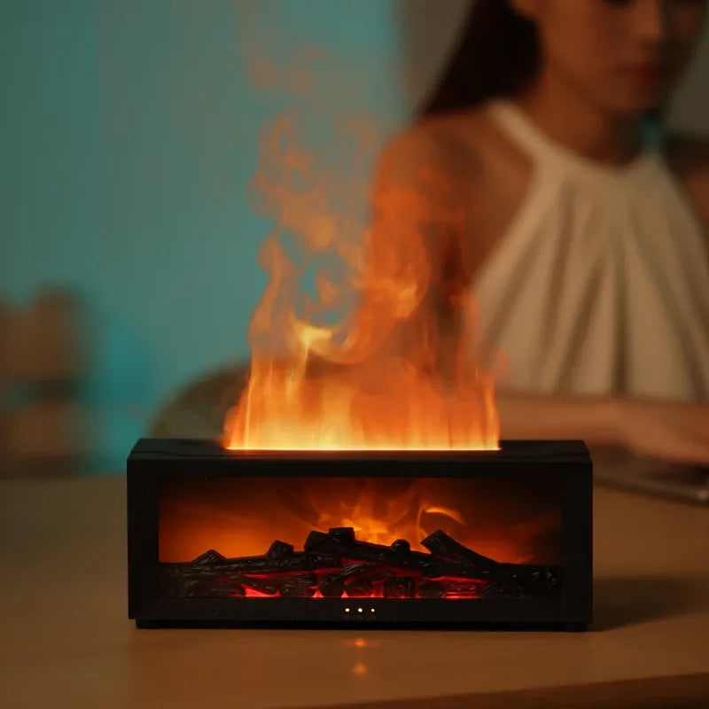 SereneGlow Aroma Diffuser | Electric Aroma Lamp with Flame Effect