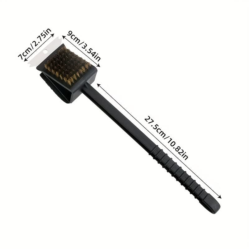 3-in-1 BBQ Cleaning Brush with Copper Wire Bristles