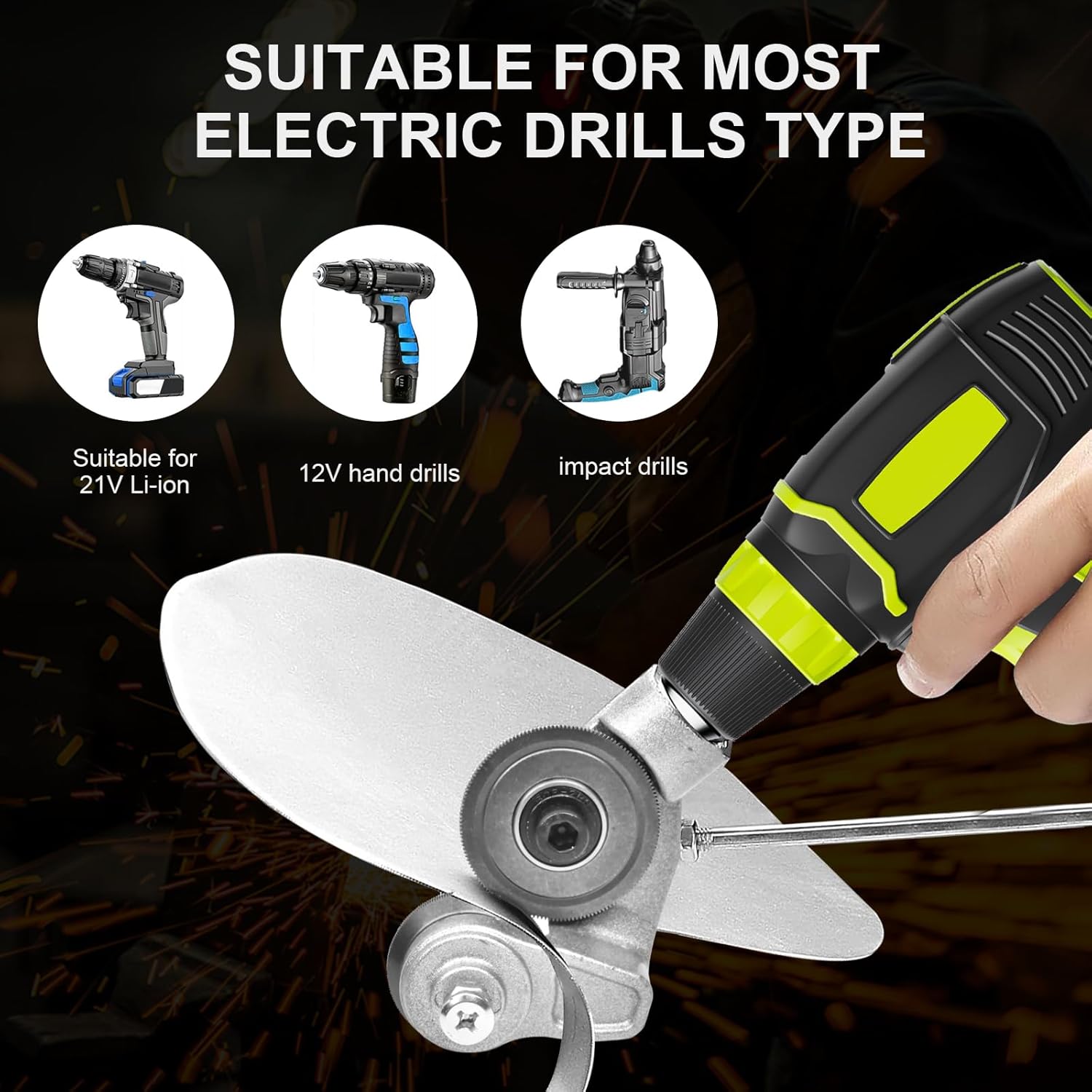 Metal Cutting Disc with Protective Cover for Drill Attachment