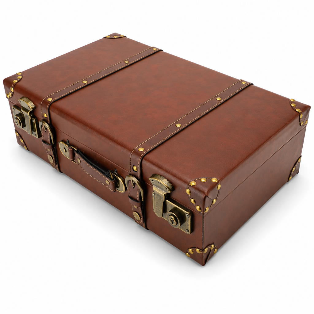 Vintage Leather Carry-On Case (Integrated Alloy Lock)