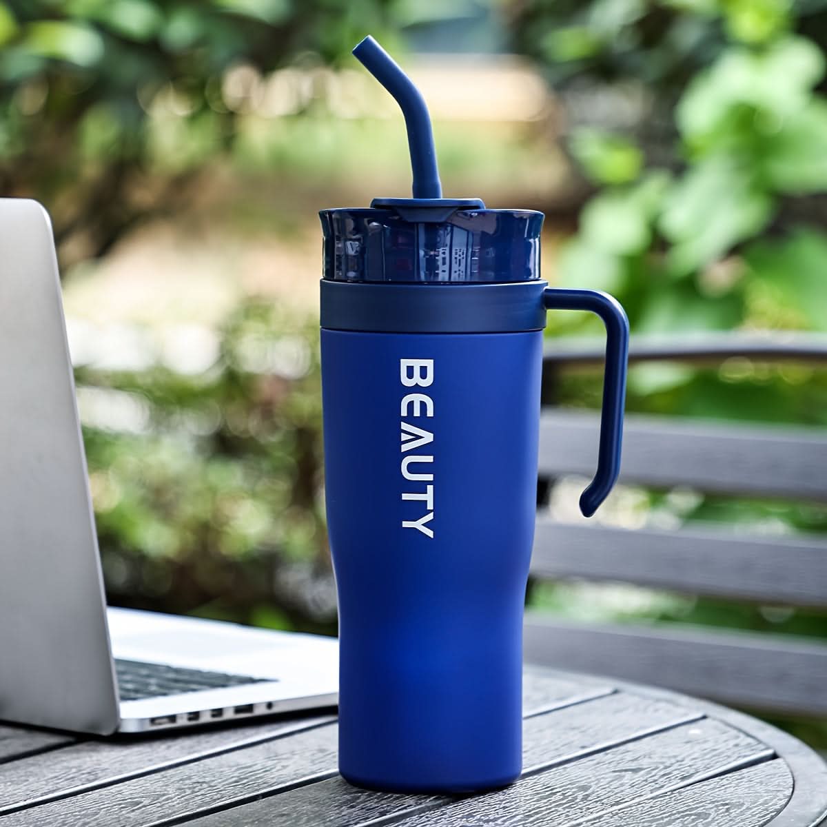 Large Capacity Tumbler Cup with Straw