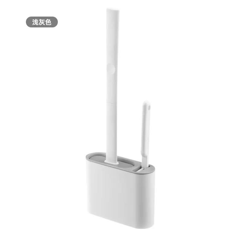 Silicone Toilet Brush Set with Flat Head