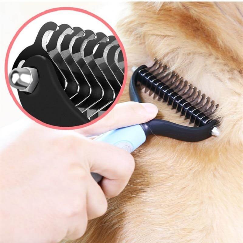 Pet Grooming Brush for Cats and Dogs – Stainless Steel Bristles
