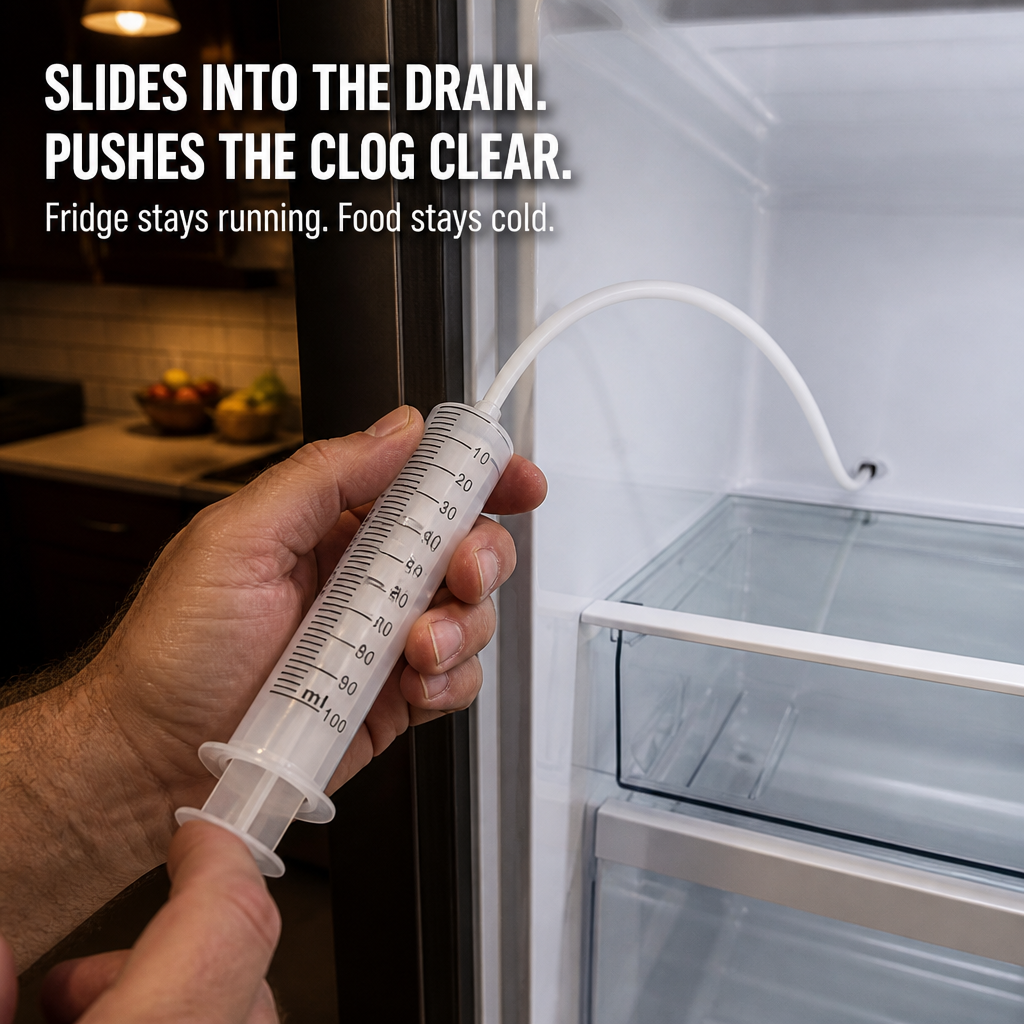 FlowFree™ — Stop Hidden Fridge Leaks and Odors Without Ever Unplugging