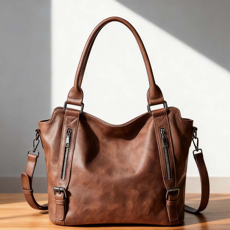 Adjustable Shoulder Strap PU Leather Crossbody Bag
