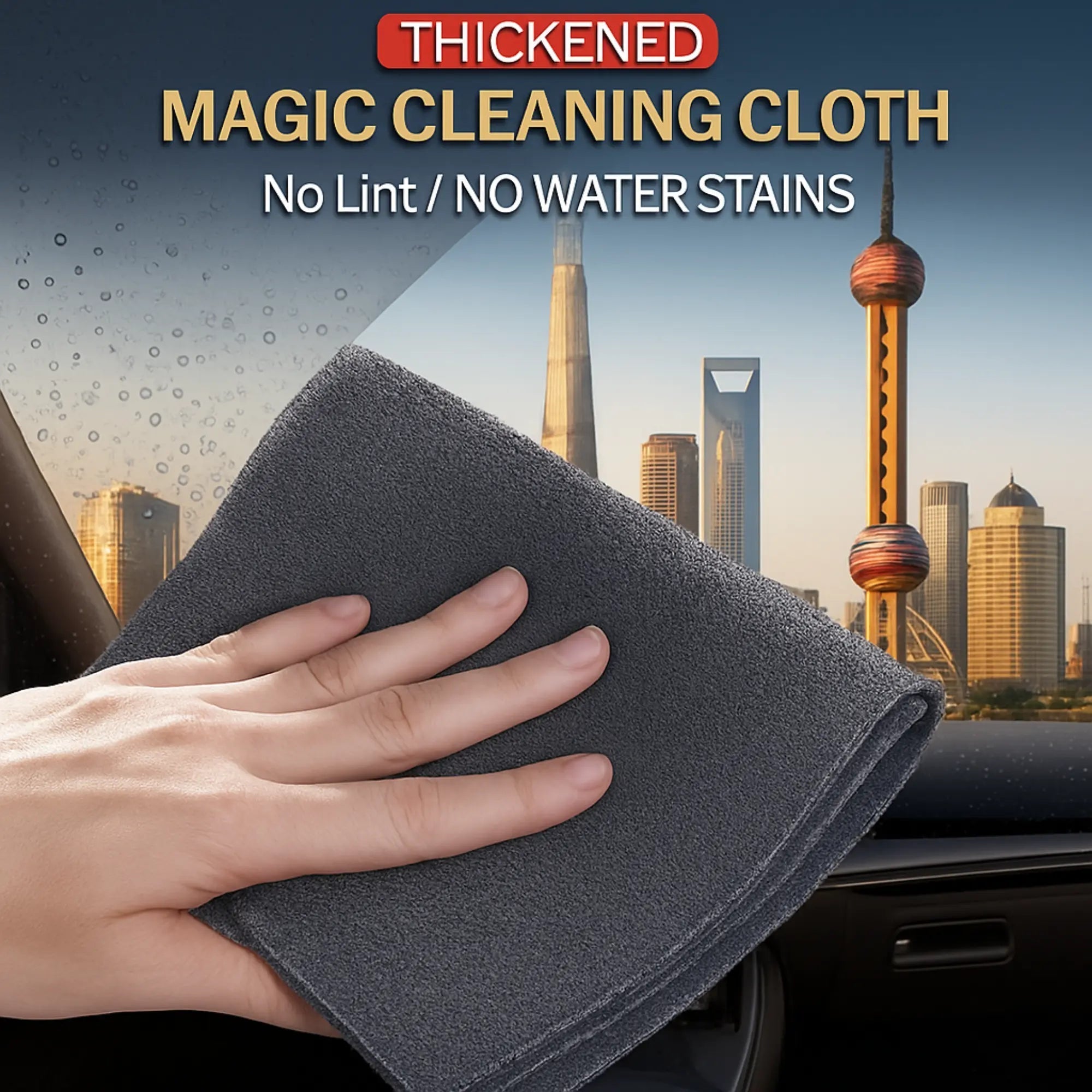 Microfiber Glass Cleaning Cloths | No Lint | Streakless and Reusable | ClearWipe
