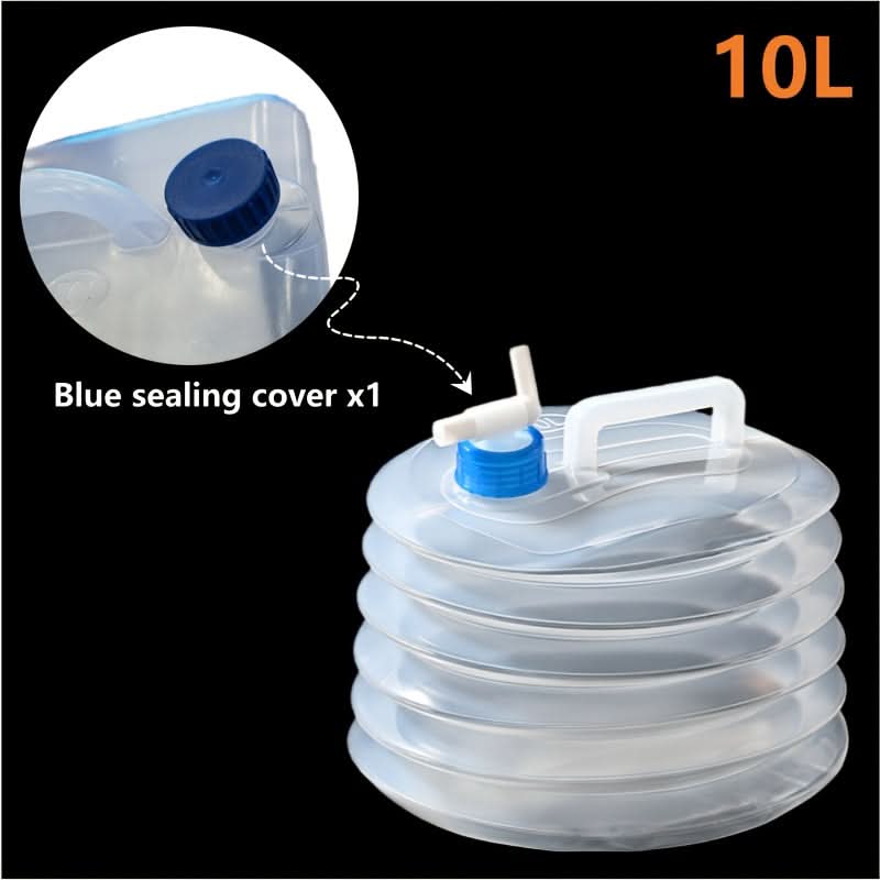 Foldable Water Container with Sealed Lid for Camping and Outdoor Use