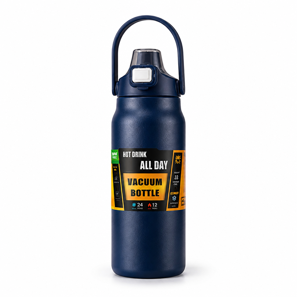 Insulated Stainless Steel Thermos Bottle (Integrated Straw)