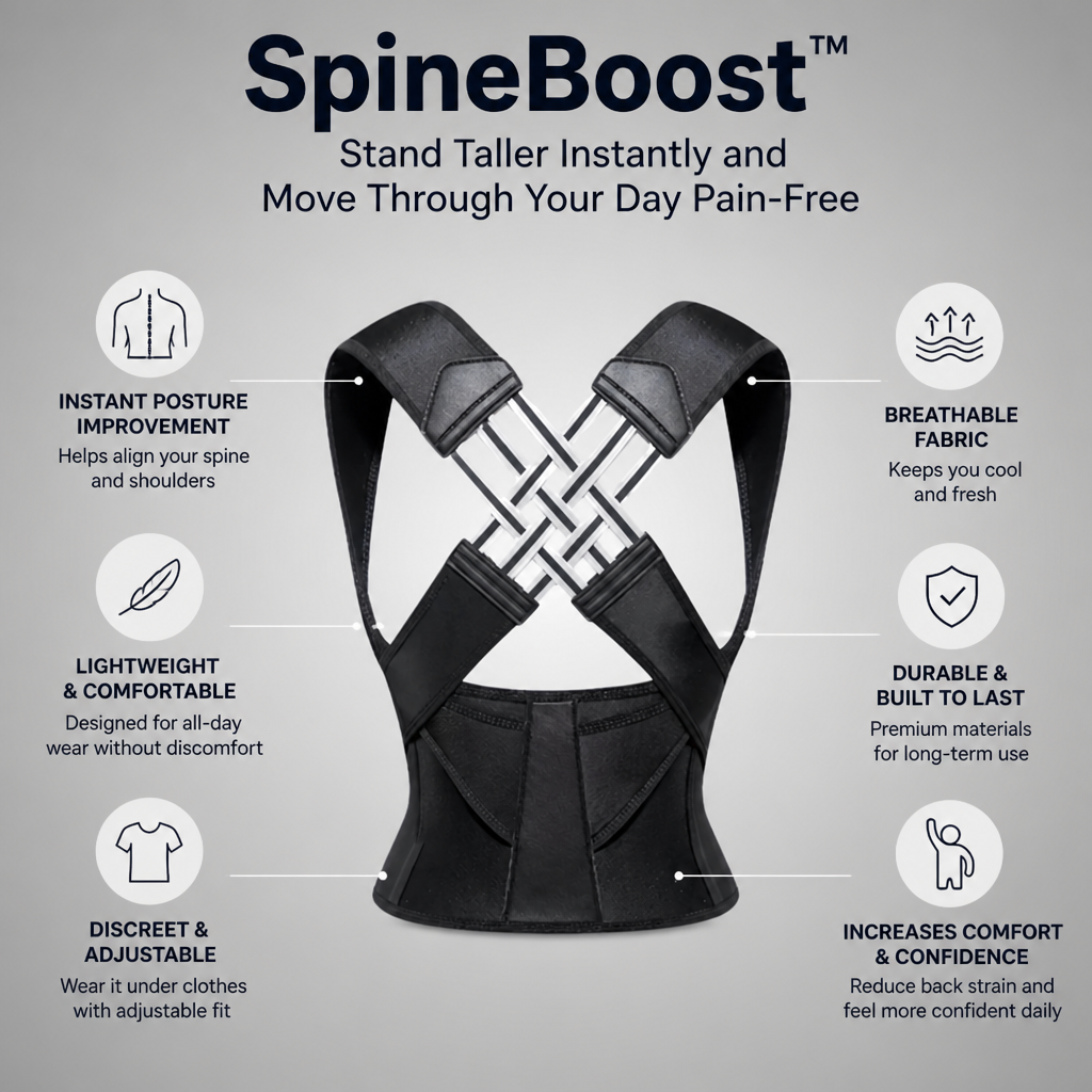 SpineBoost™ — Stand Taller Instantly and Move Through Your Day Pain-Free