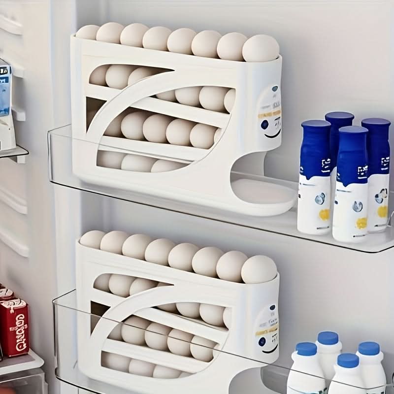 4-Tier Rolling Organizer for Egg Storage