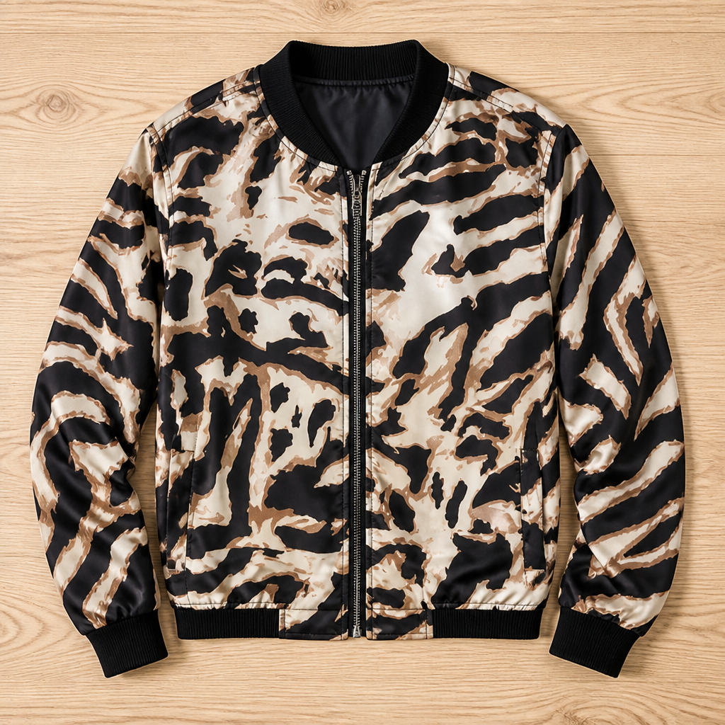 StriVibe™ Zebra Bomber Jacket — Unleash Bold Confidence with Feather-Light Fall Warmth