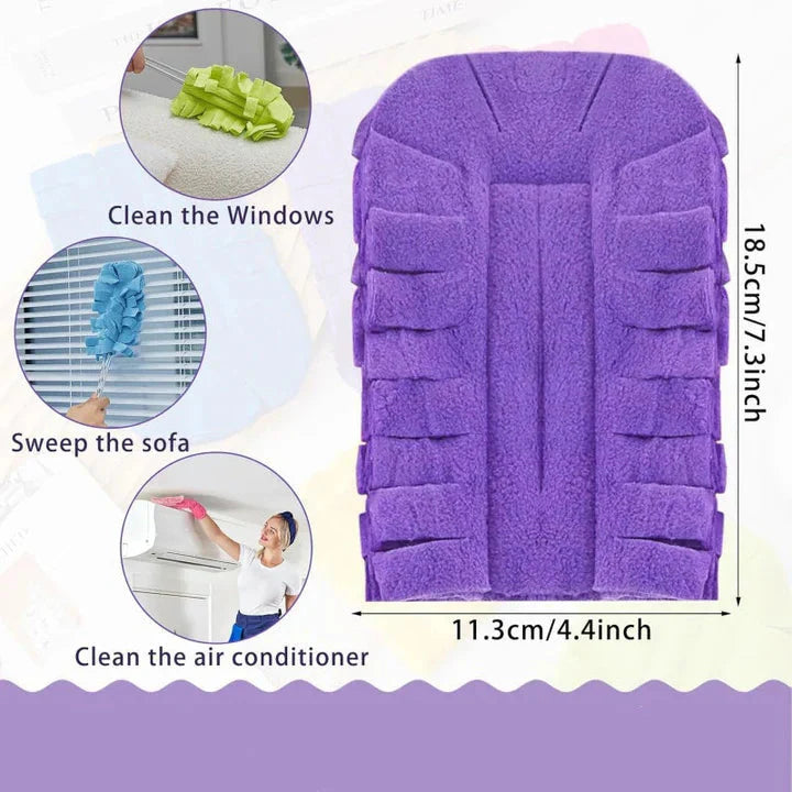 Set of 5 Microfiber Pads for Pet Hair and Dust Cleaning