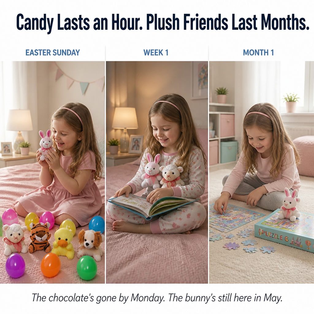 CuddleNest™ — Trade Candy for Plush Pals Kids Still Hug at Bedtime