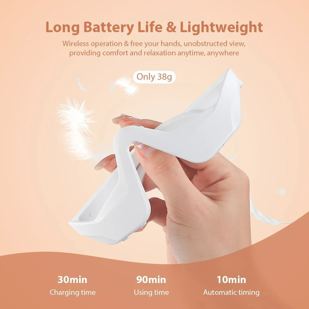 Eye Massager with Four Modes and Red Light for Wearable Relaxation