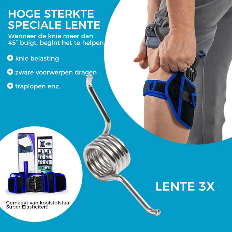 Stabilizing Knee Support with Spring-Loaded Mechanism