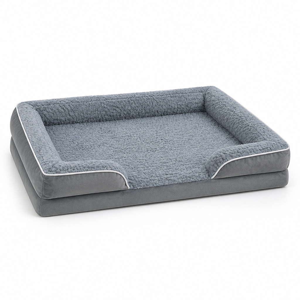 Egg Foam & Non-Slip Pet Bed (Removable Cover)