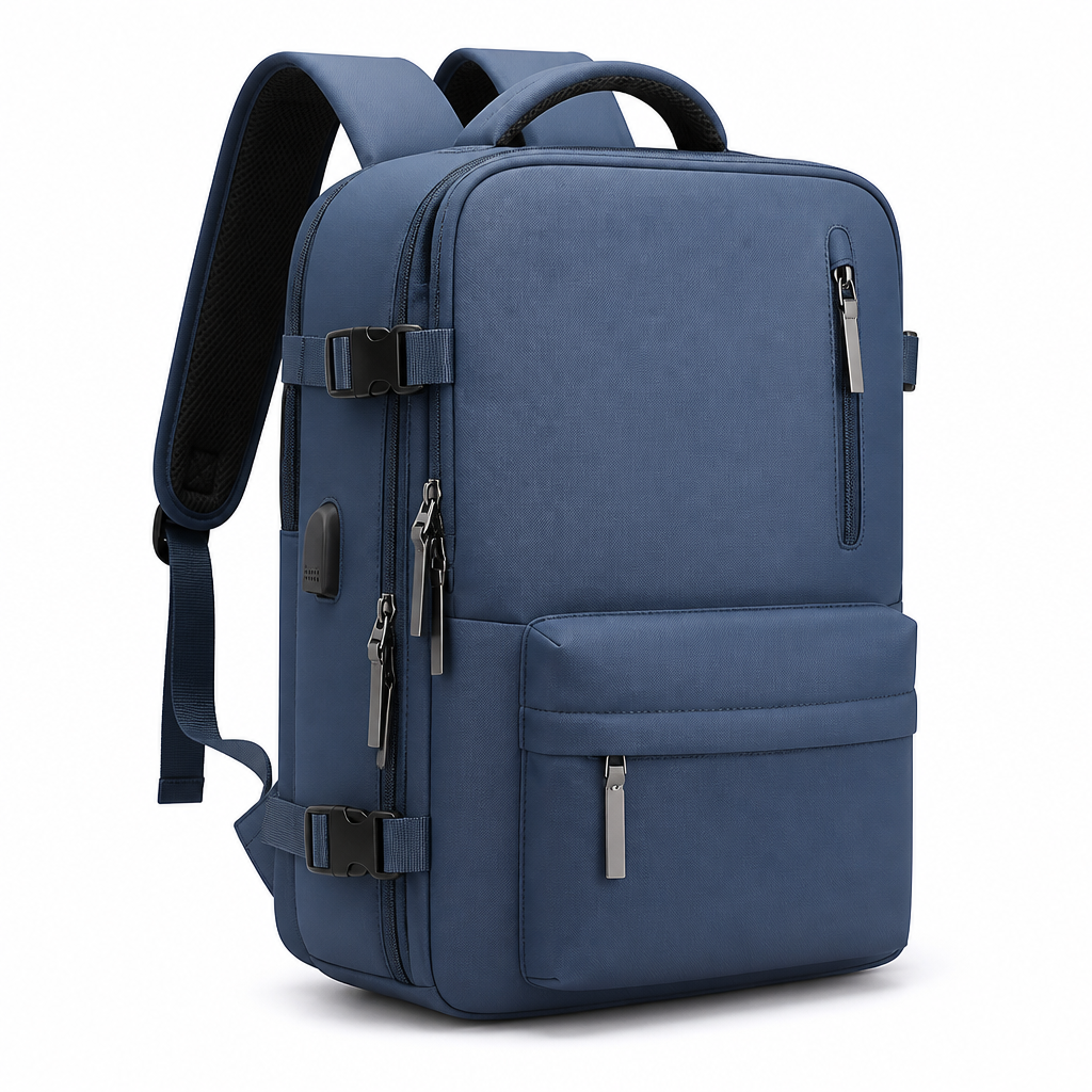 Water-Resistant Nylon Anti-Theft USB Travel Backpack